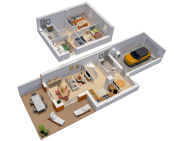 Réalisation d'un plan 3D pour une maison individuelle